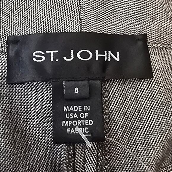 St. John Wool Silk Blend Business Work Wear Gray Women's Dress Pants 8 - Picture 3 of 5